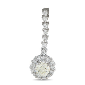 18K White Gold 1.68ct Diamond Pendant