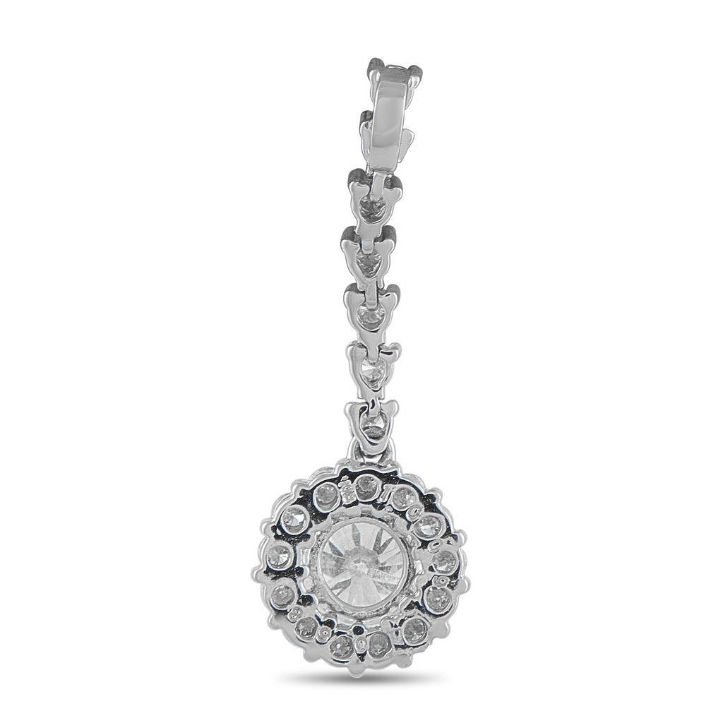 18K White Gold 1.68ct Diamond Pendant