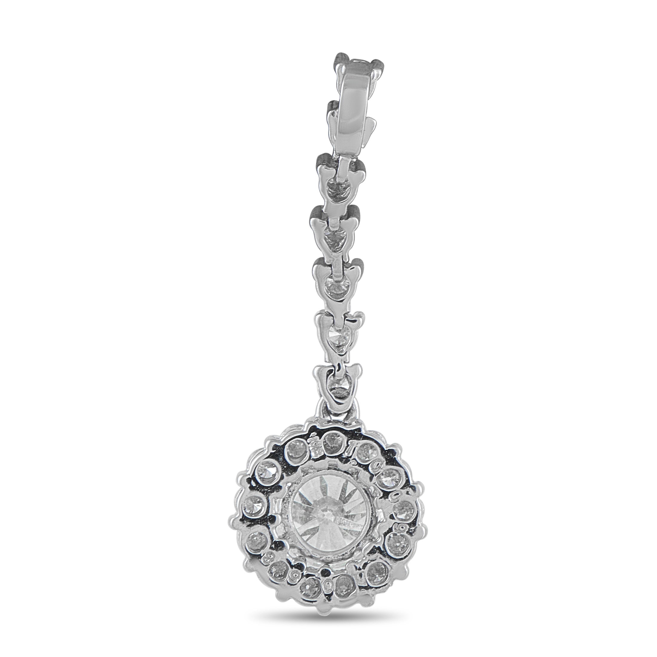 18K White Gold 1.68ct Diamond Pendant