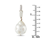 18K White Gold 1.35ct Diamond and Pearl Pendant