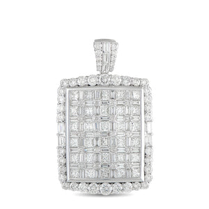18K White Gold 7.0ct Diamond Pendant