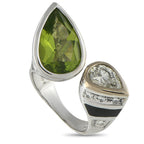 Exclusive 18K White Gold 1.63ct Diamond and Peridot Ring MF05-092625 – A unique design makes this luxury ring simply unforget