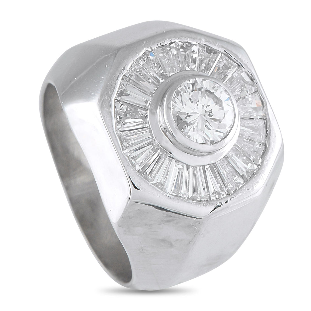 Exclusive 18K White Gold 2.38ct Diamond Ring MF02-082725 – This scintillating ring is designed to catch the light