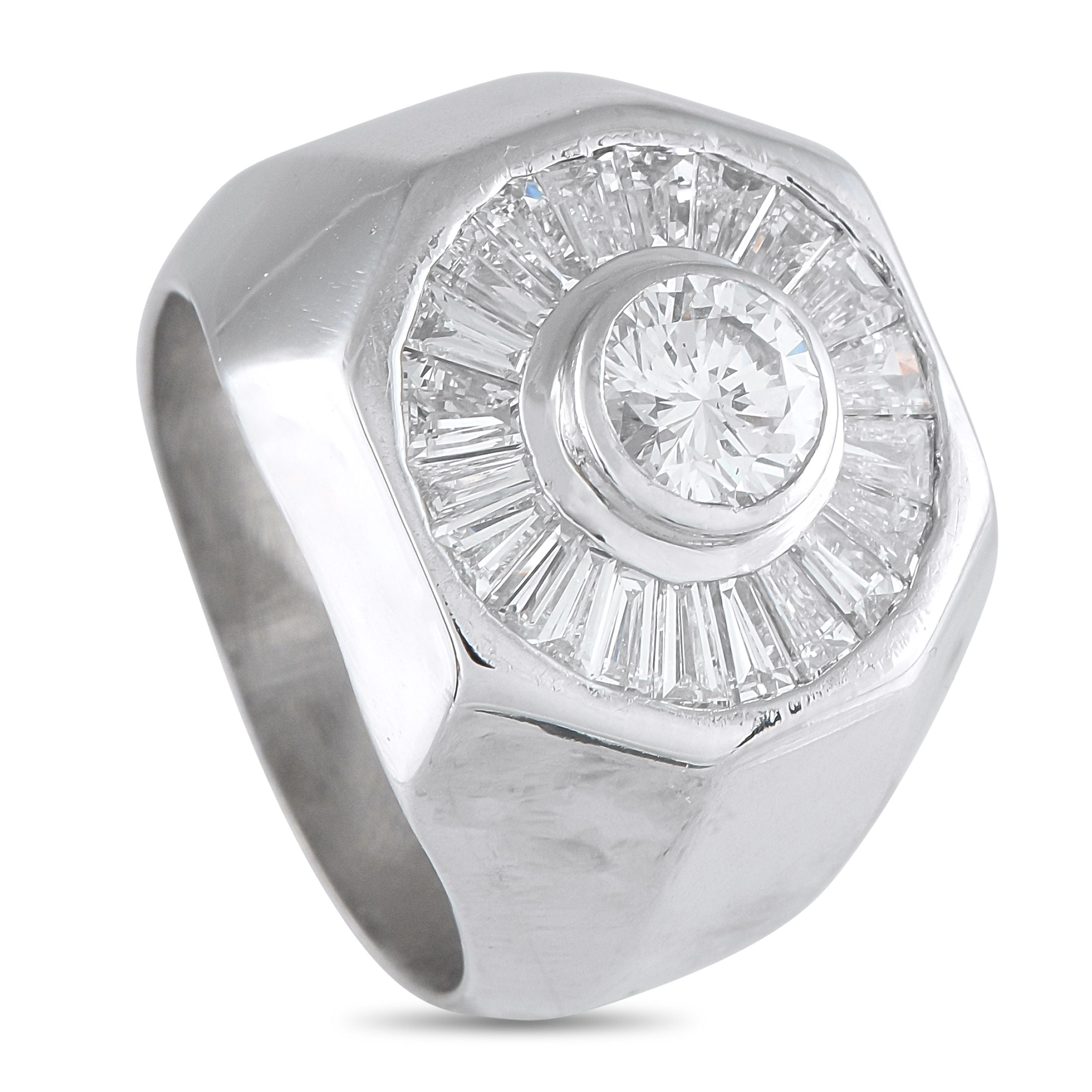 Exclusive 18K White Gold 2.38ct Diamond Ring MF02-082725 – This scintillating ring is designed to catch the light