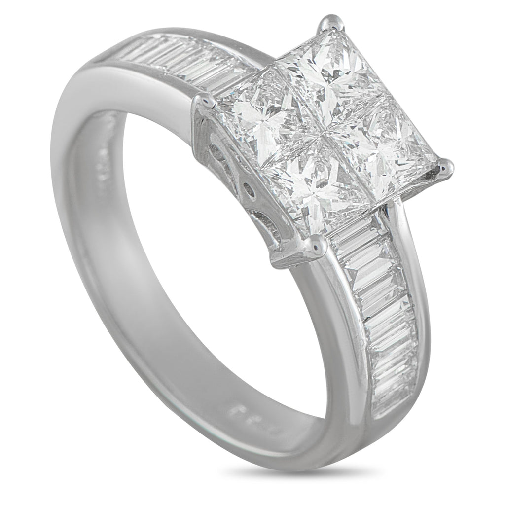 Exclusive 18K White Gold 1.44ct Diamond Ring - This luxury ring is meant to last a lifetime. The sleek Platinum setting comes to life thanks to an elegant array of Diamonds