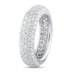 18K White Gold 3.50ct Diamond Pave Eternity Ring