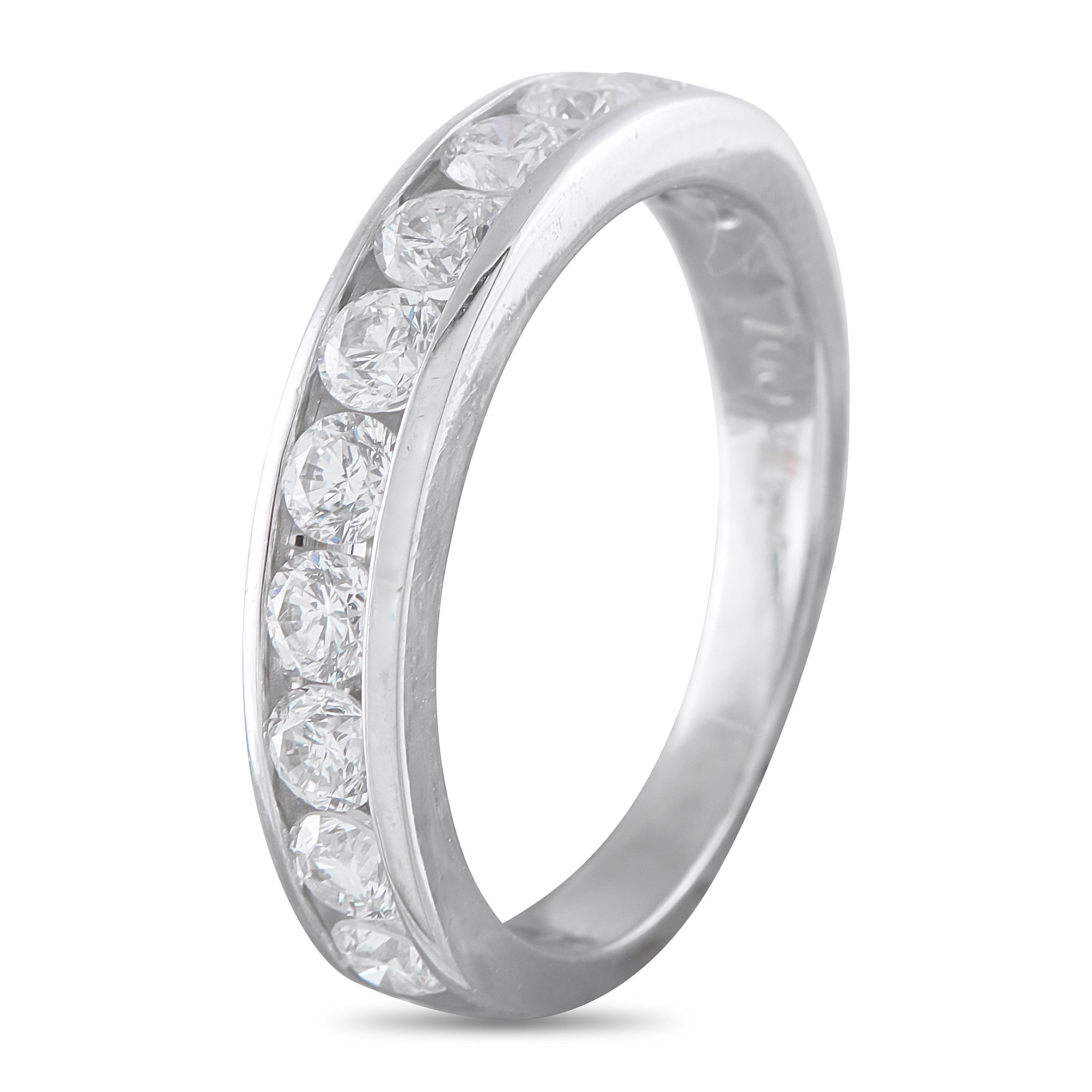 18K White Gold 1.0ct Diamond Half-Eternity Ring