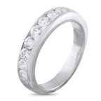 18K White Gold 1.0ct Diamond Half-Eternity Ring
