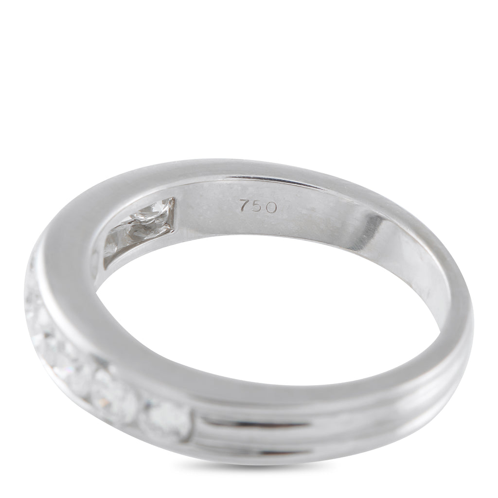 18K White Gold 1.0ct Diamond Half-Eternity Ring