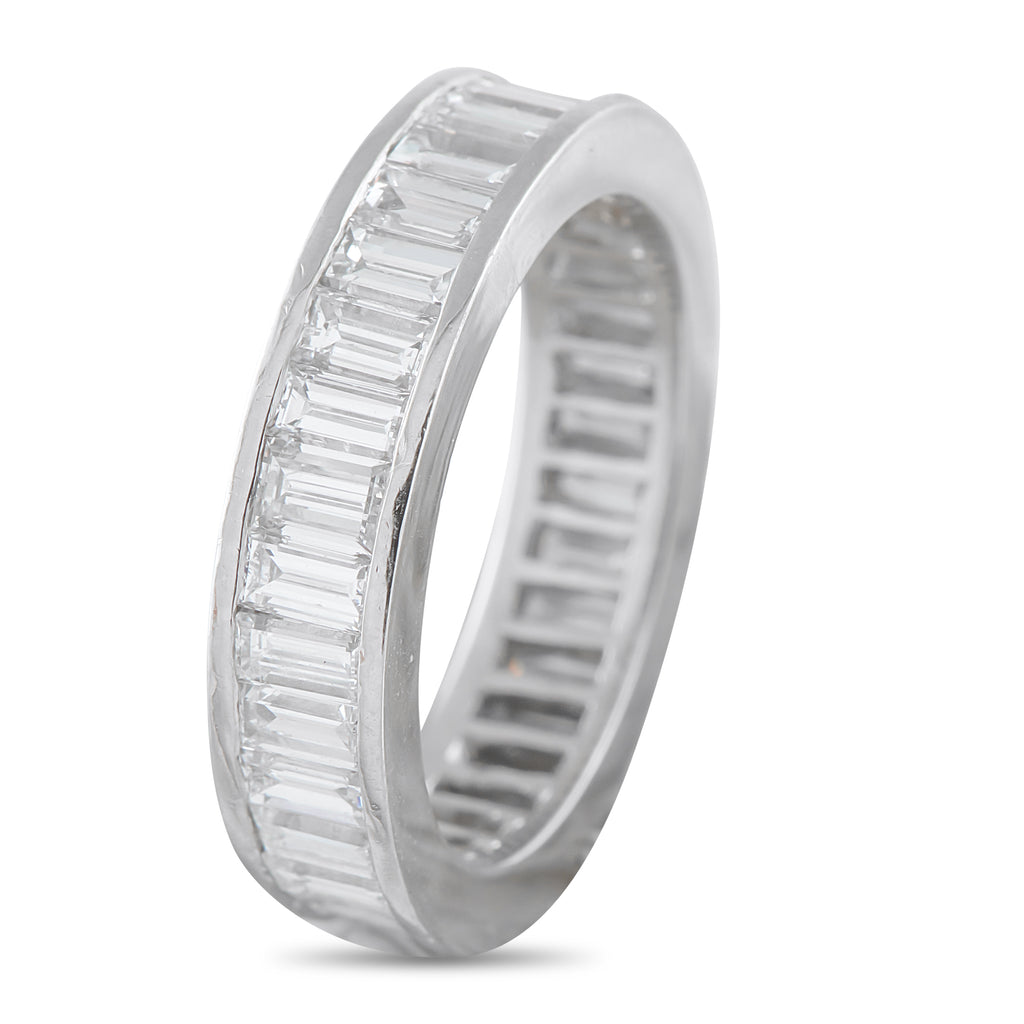 18K White Gold 3.0ct Diamond North-South Baguette Eternity Ring