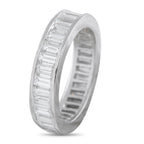 18K White Gold 3.0ct Diamond North-South Baguette Eternity Ring