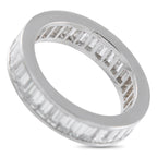 18K White Gold 3.0ct Diamond North-South Baguette Eternity Ring
