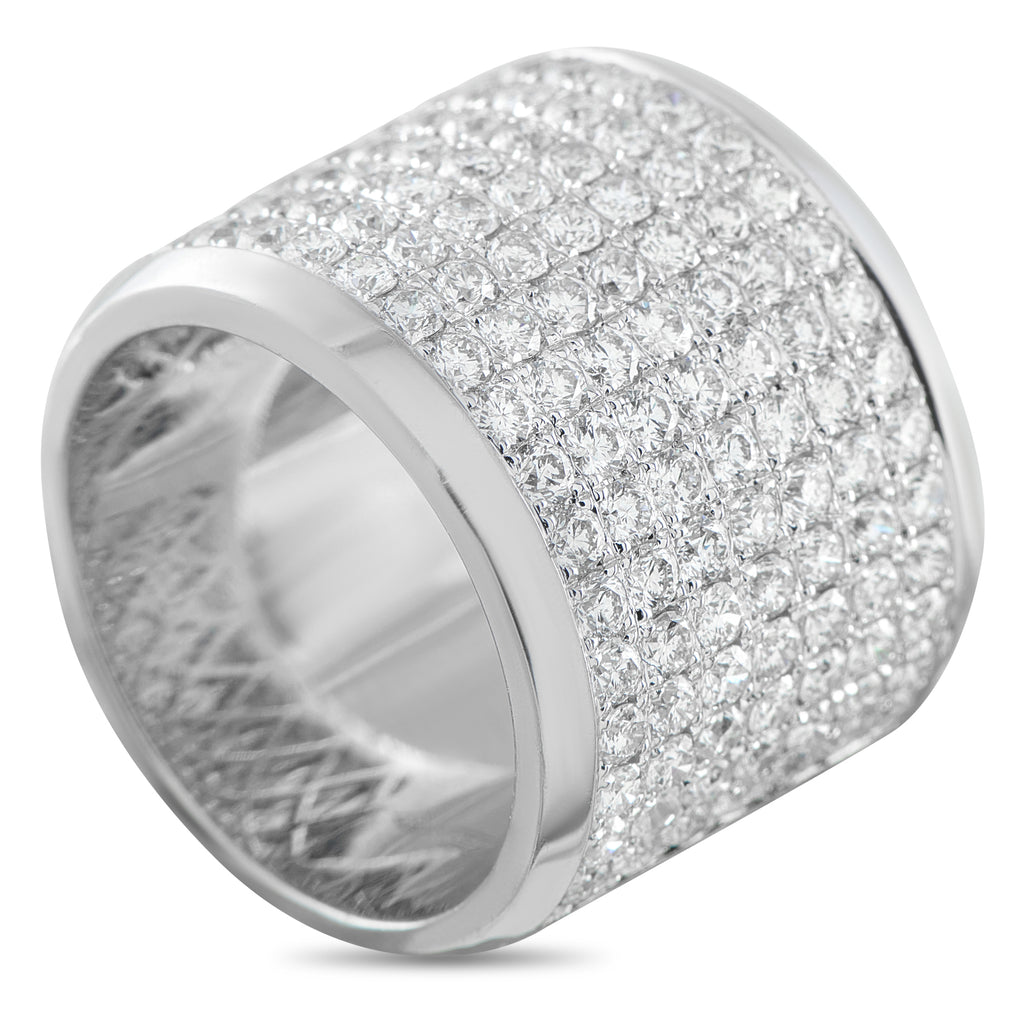 18K White Gold 2.38ct Diamond Wide Band