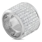 18K White Gold 2.38ct Diamond Wide Band