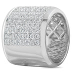18K White Gold 2.38ct Diamond Wide Band