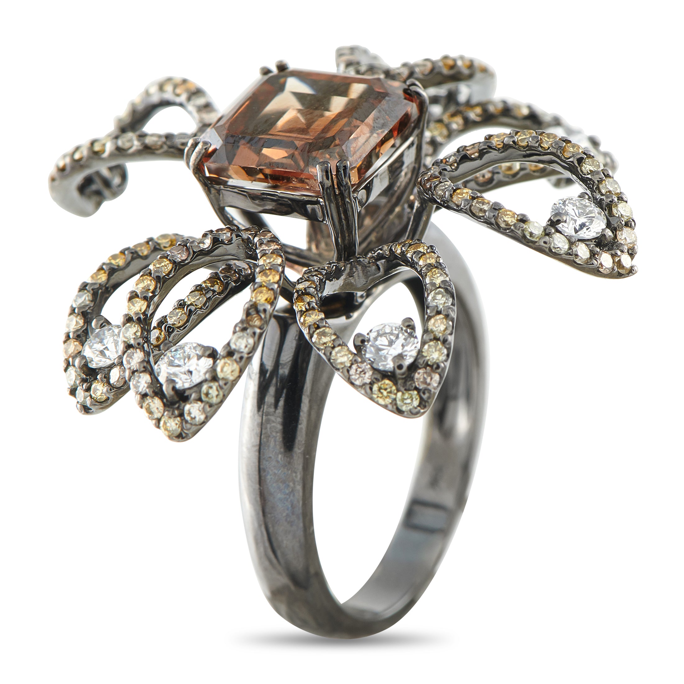 18K White Gold 4.61ct Diamond Cocktail Ring