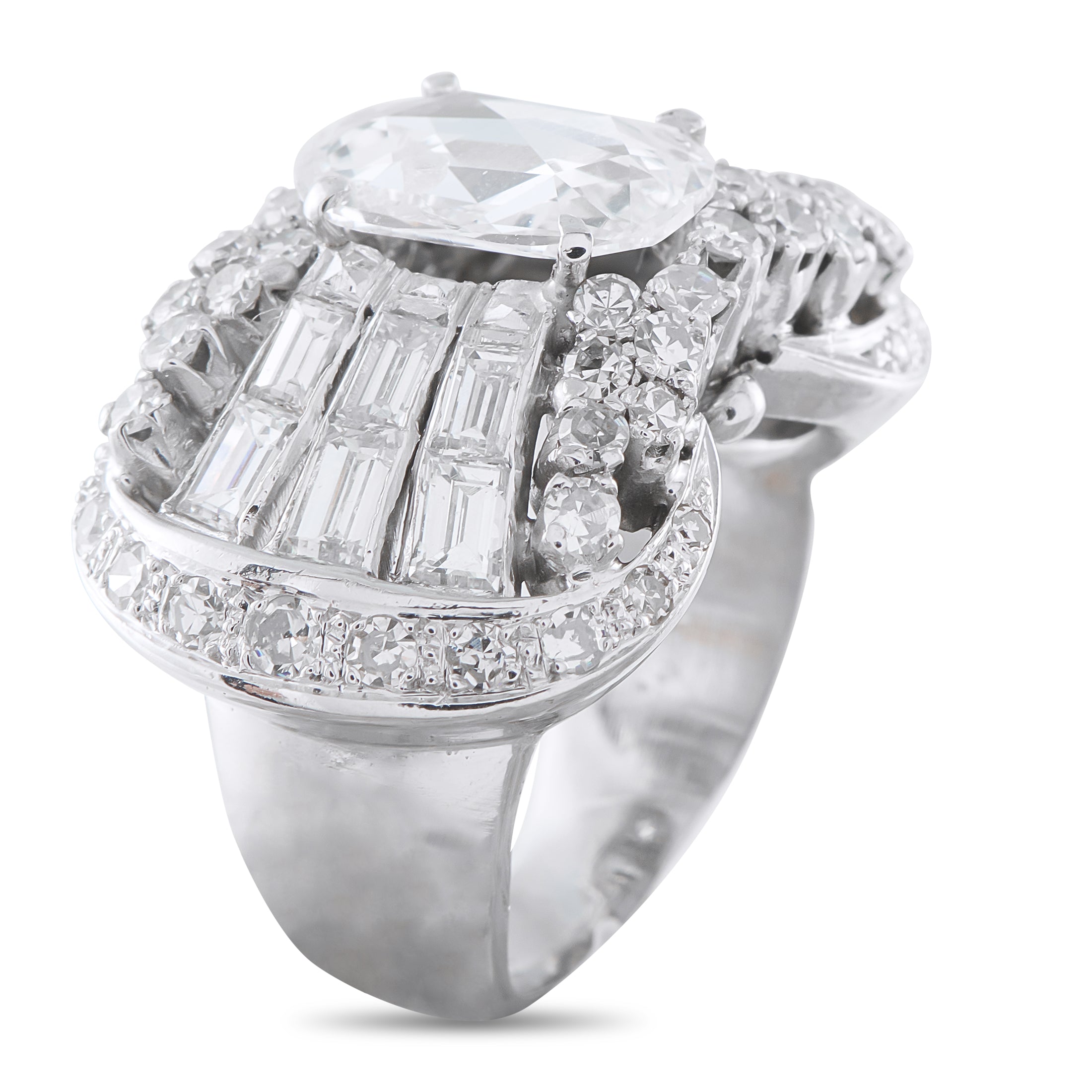 18K White Gold 4.90ct Diamond Ring
