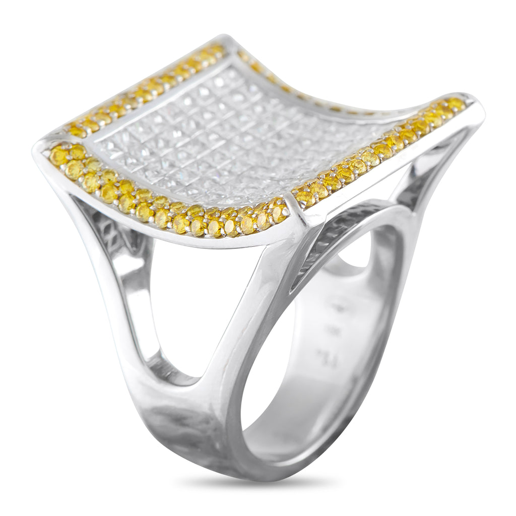 18K White Gold 3.90ct Diamond Ring