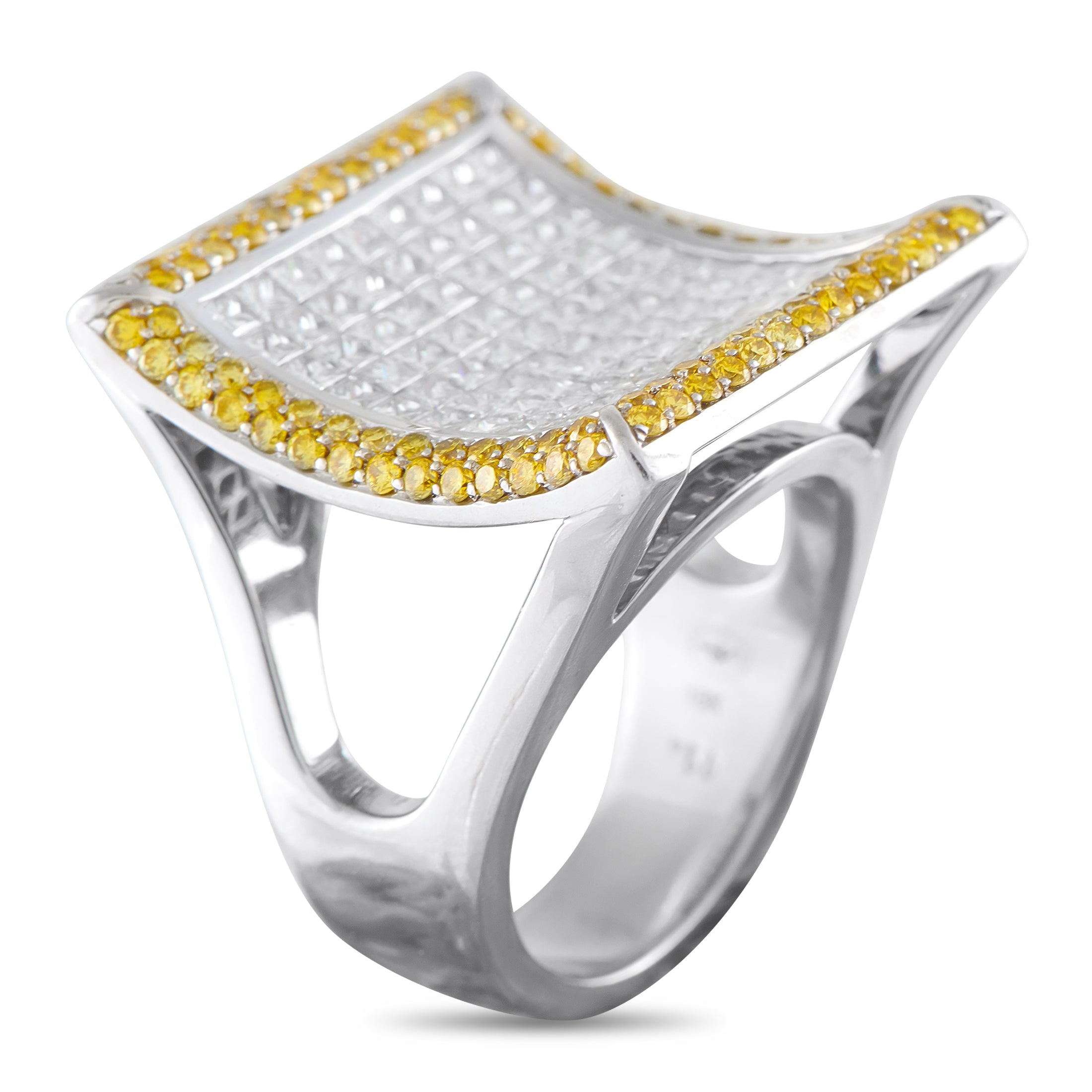 18K White Gold 3.90ct Diamond Ring