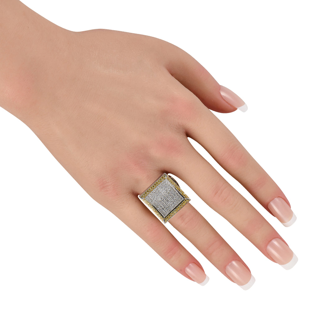 18K White Gold 3.90ct Diamond Ring