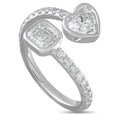 18K White Gold 1.87ct Diamond Bypass Ring