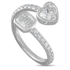 18K White Gold 1.87ct Diamond Bypass Ring