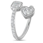 18K White Gold 1.87ct Diamond Bypass Ring