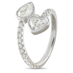 18K White Gold 1.90ct Diamond Bypass Ring