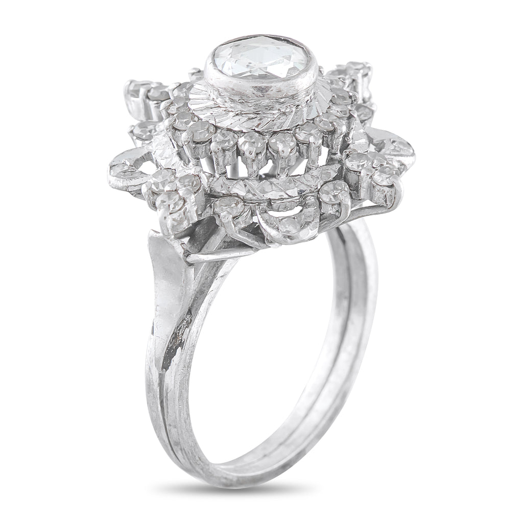 18K White Gold 1.0ct Diamond Ring