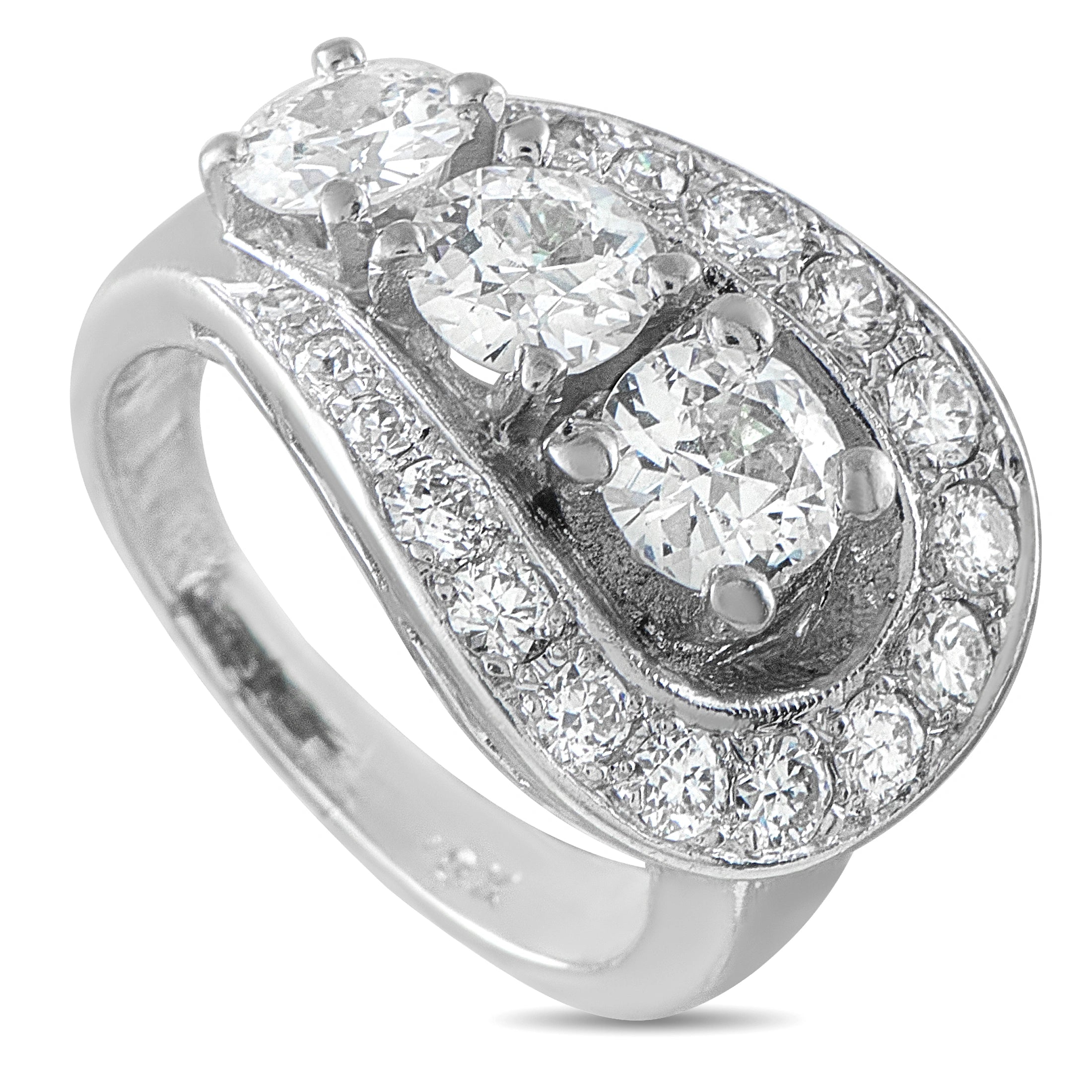 Antique 18K White Gold 1.88ct Diamond Ring