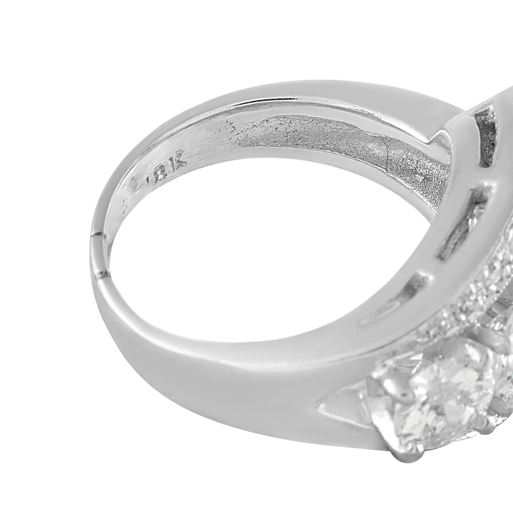 Antique 18K White Gold 1.88ct Diamond Ring