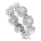 18K White Gold 2.20ct Diamond Halo Eternity Ring