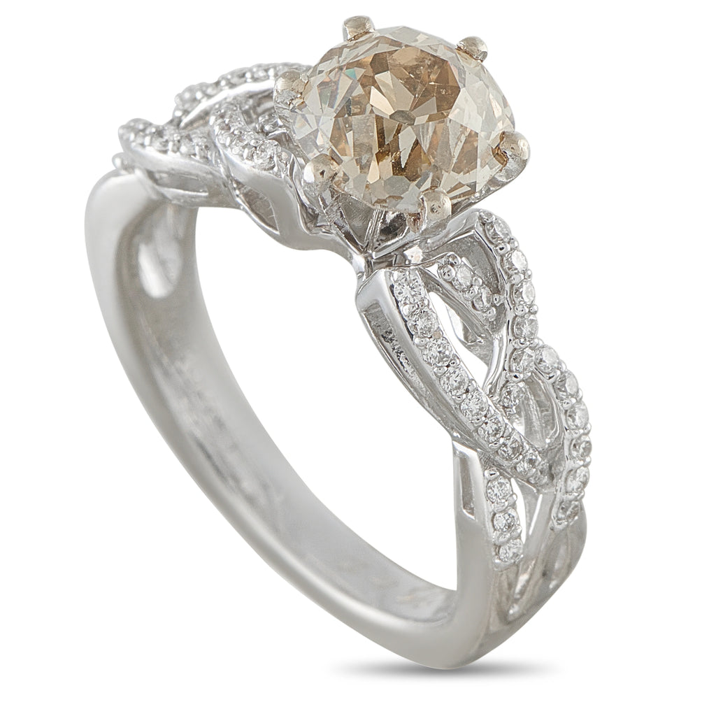 18K White Gold 2.20ct Old Mine-Cut Diamond Ring