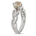 18K White Gold 2.20ct Old Mine-Cut Diamond Ring