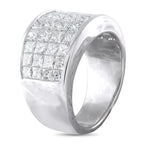 18K White Gold 3.36ct Diamond Wide Band