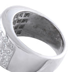 18K White Gold 3.36ct Diamond Wide Band
