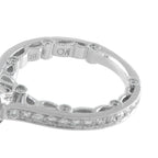 18K White Gold 1.0ct Diamond Milgrain Lace Engagement Ring