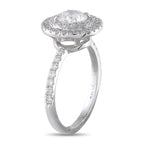 18K White Gold 1.42ct Diamond Double Halo Ring