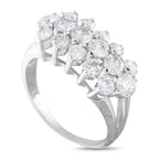 18K White Gold 2.0ct Diamond Cluster Ring