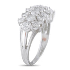 18K White Gold 2.0ct Diamond Cluster Ring