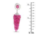 18K White Gold 1.50ct Diamond and Ruby Earrings