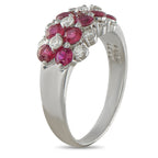 18K White Gold 0.56ct Diamond and Ruby Ring