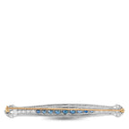 18K White Gold 0.60ct Diamond and Sapphire Art Deco Bar Brooch