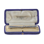 18K White Gold 2.10ct Diamond and Sapphire Art Deco Bow Brooch
