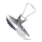 18K White Gold 1.75ct Diamond and Sapphire Heart Clip-On Earrings