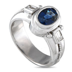 Exclusive 18K White Gold 0.32ct Diamond and Sapphire Ring MF03-050825 – This luxury ring is poised to put the perfect finishi