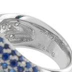 Exclusive 18K White Gold 1.72ct Diamond and Sapphire Ring