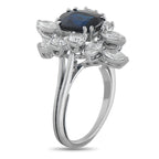 18K White Gold 1.15ct Diamond and Sapphire Ring