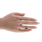 18K White Gold 1.15ct Diamond and Sapphire Ring