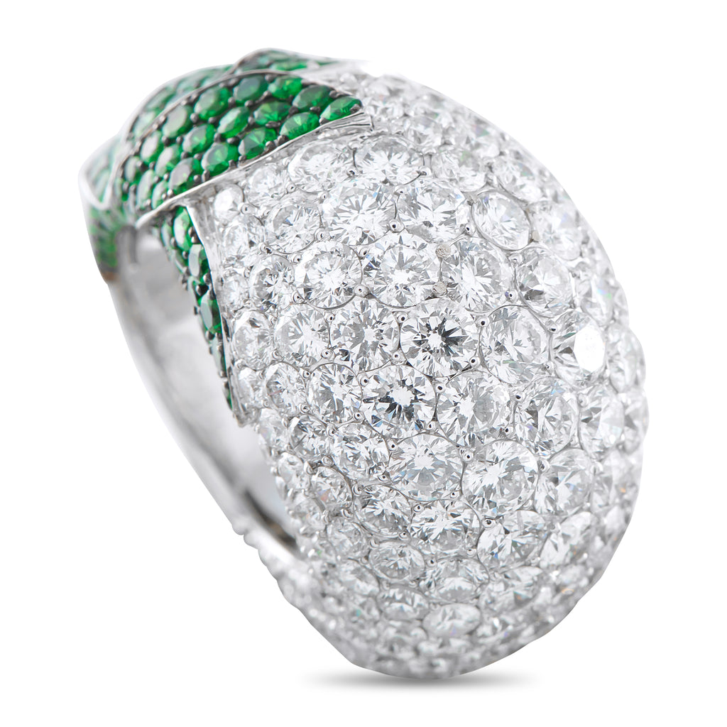 18K White Gold 9.50ct Diamond and Sapphire Ring